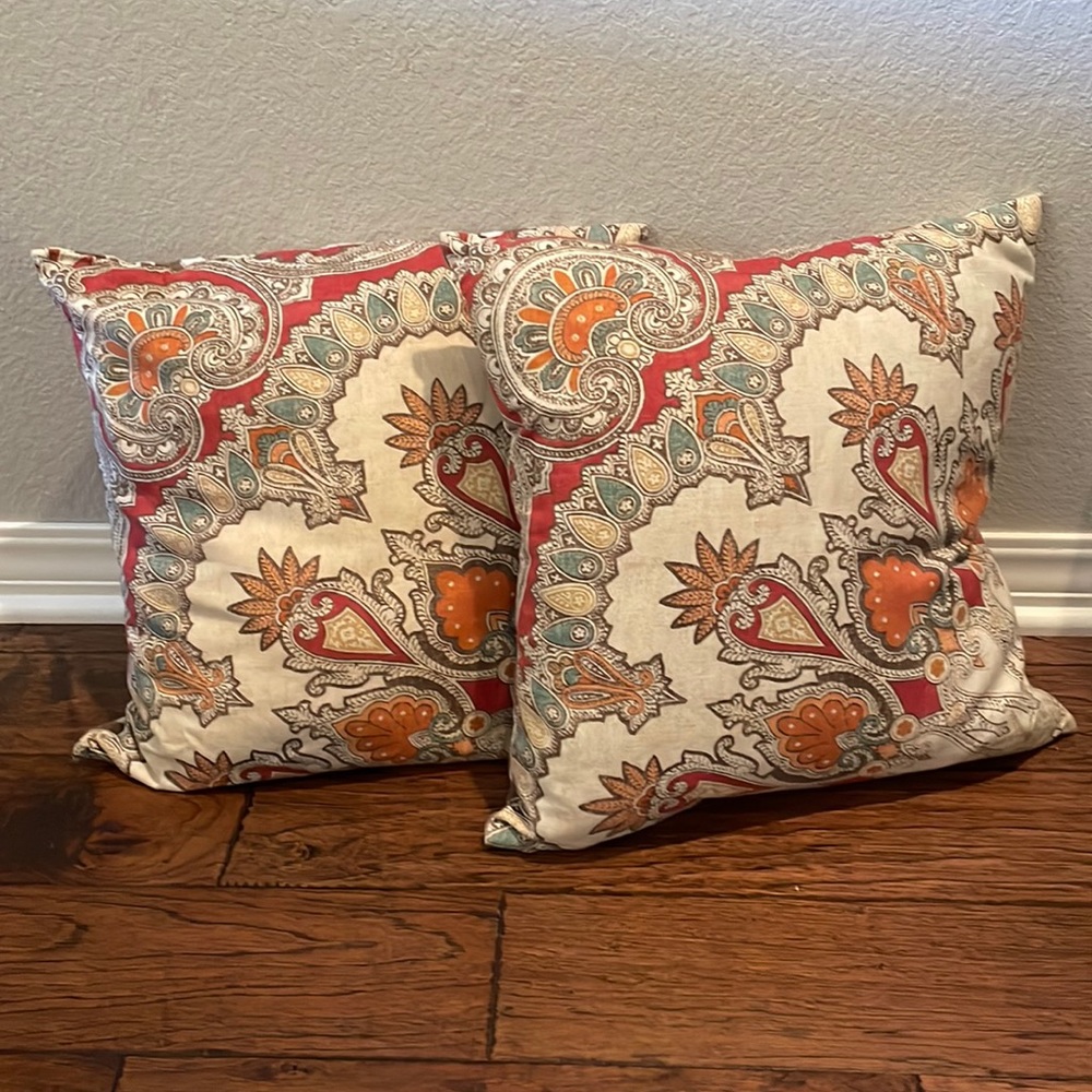 2 pottery barn pillow covers